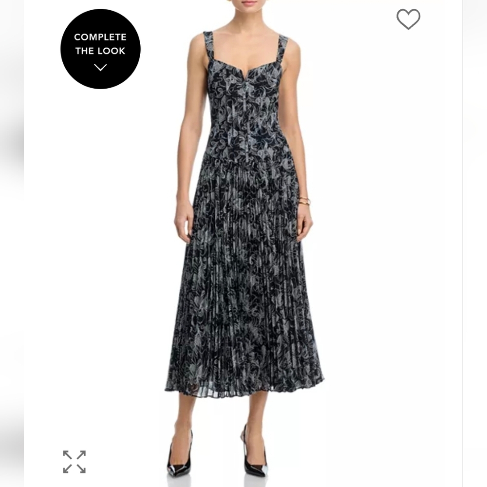Cinq à Sept Botanical Floral A Line Dress 2 $495
